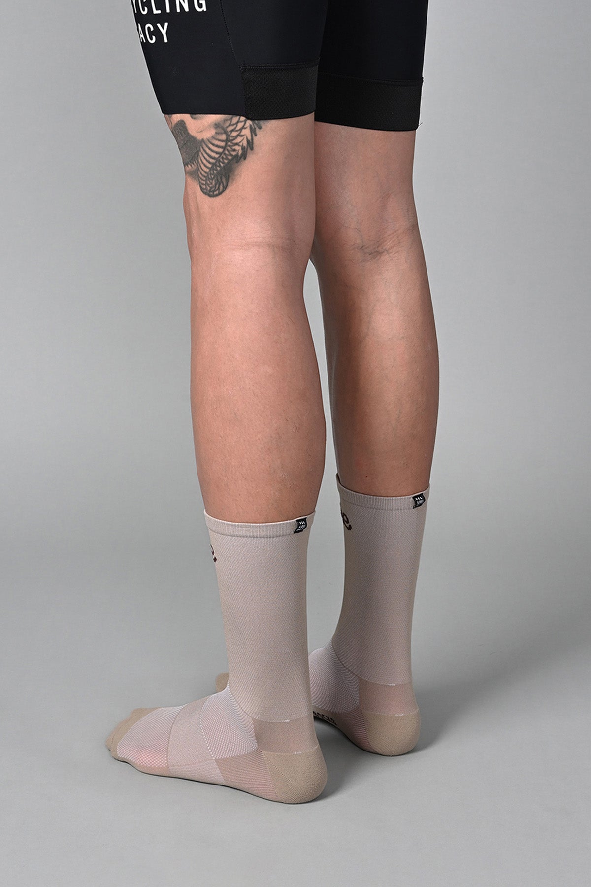 COFFEE RIDE - BEIGE REAR SIDE | BEST CYCLING SOCKS