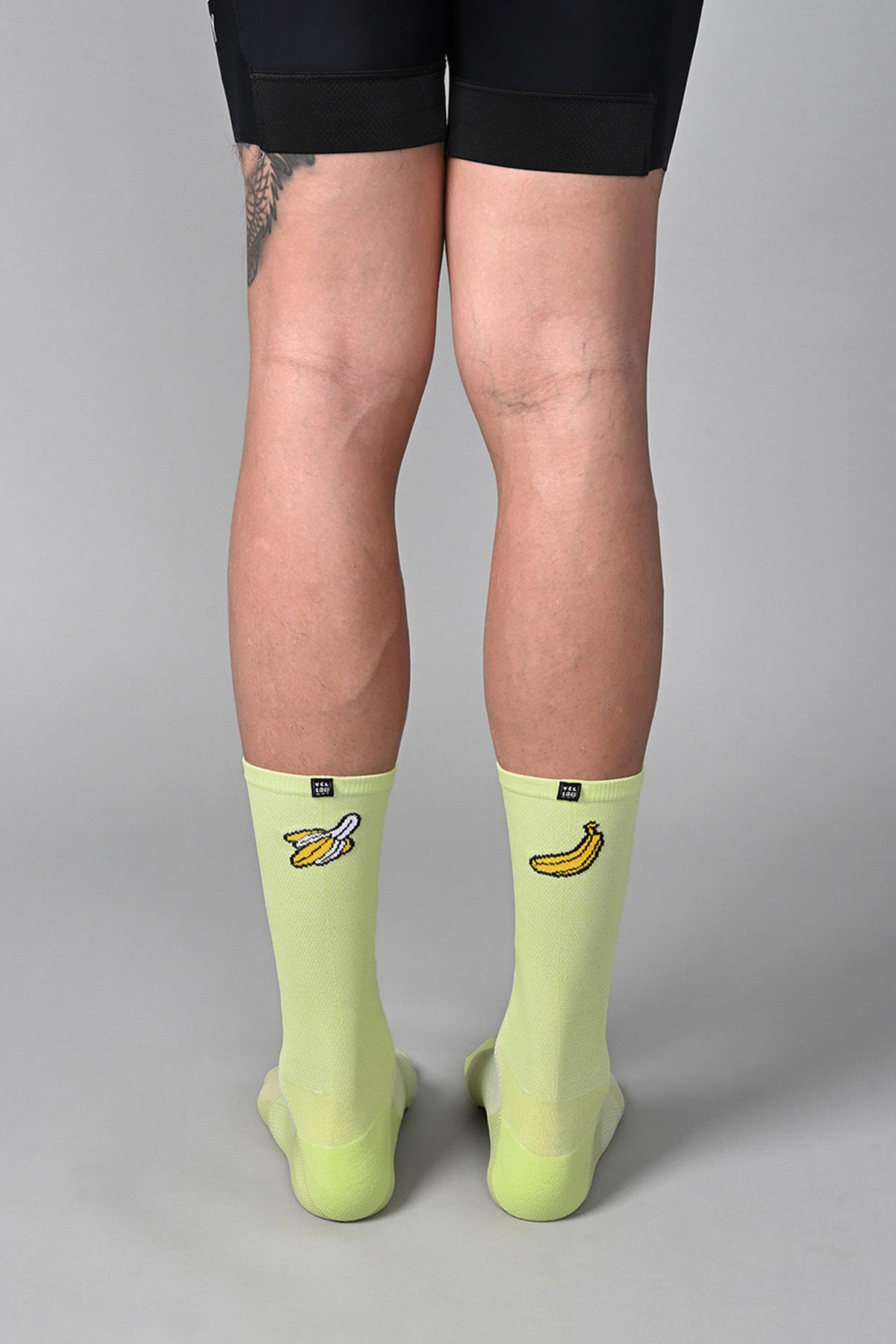 COOL BANANAS - BITTER LIME REAR | BEST CYCLING SOCKS