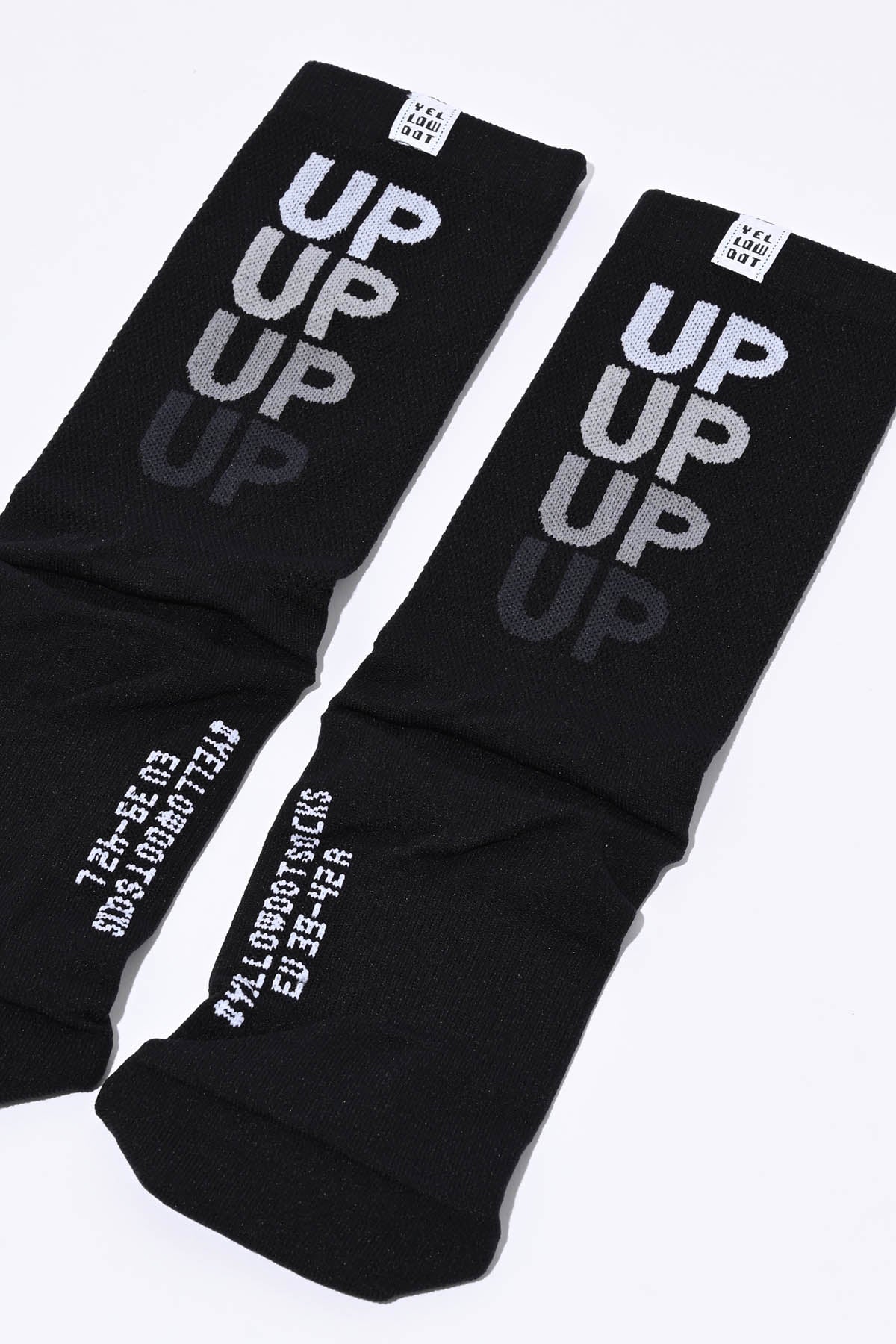 UPUPUP - BLACK PACKSHOT | BEST CYCLING SOCKS