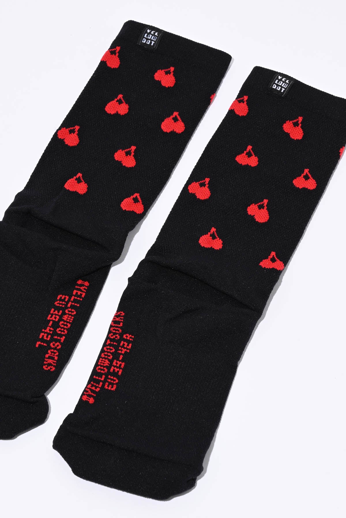 CHERRY - BLACK PACKSHOT | BEST CYCLING SOCKS