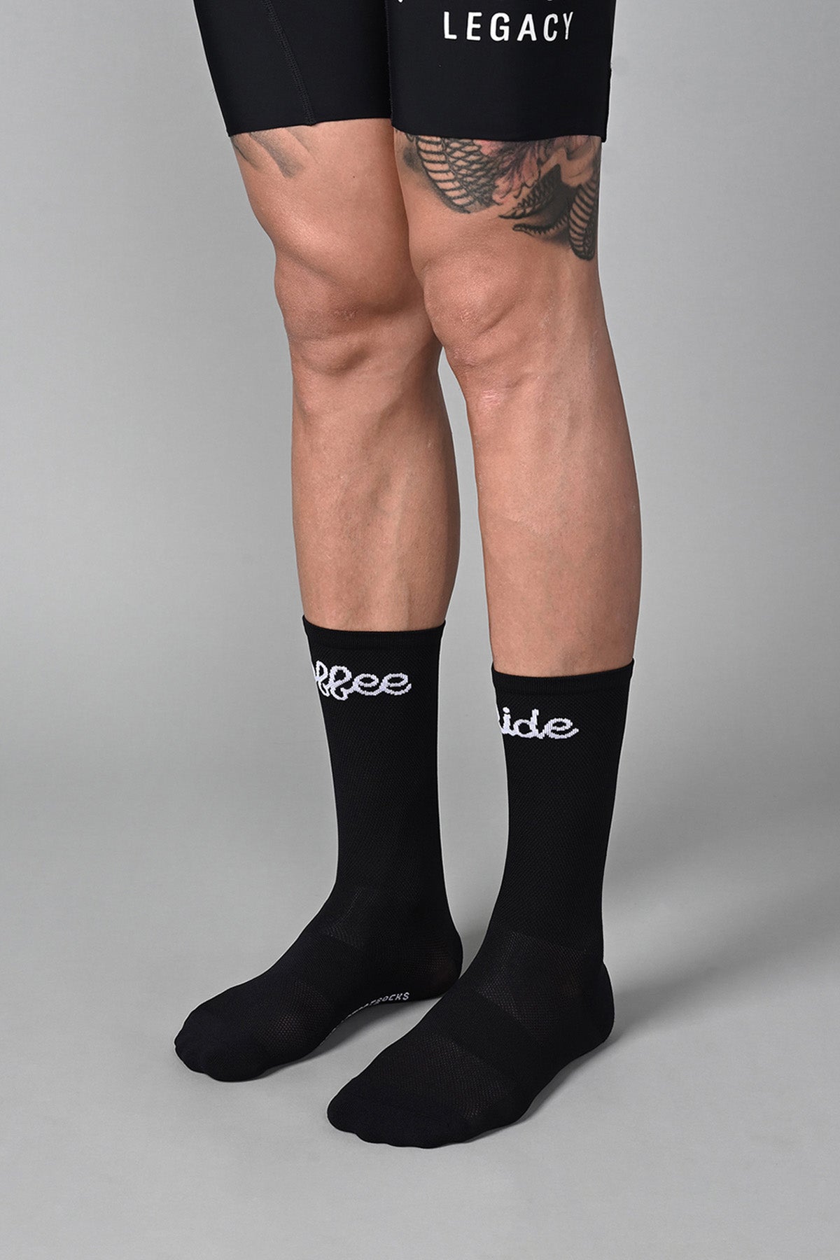 COFFEE RIDE - BLACK FRONT SIDE | BEST CYCLING SOCKS