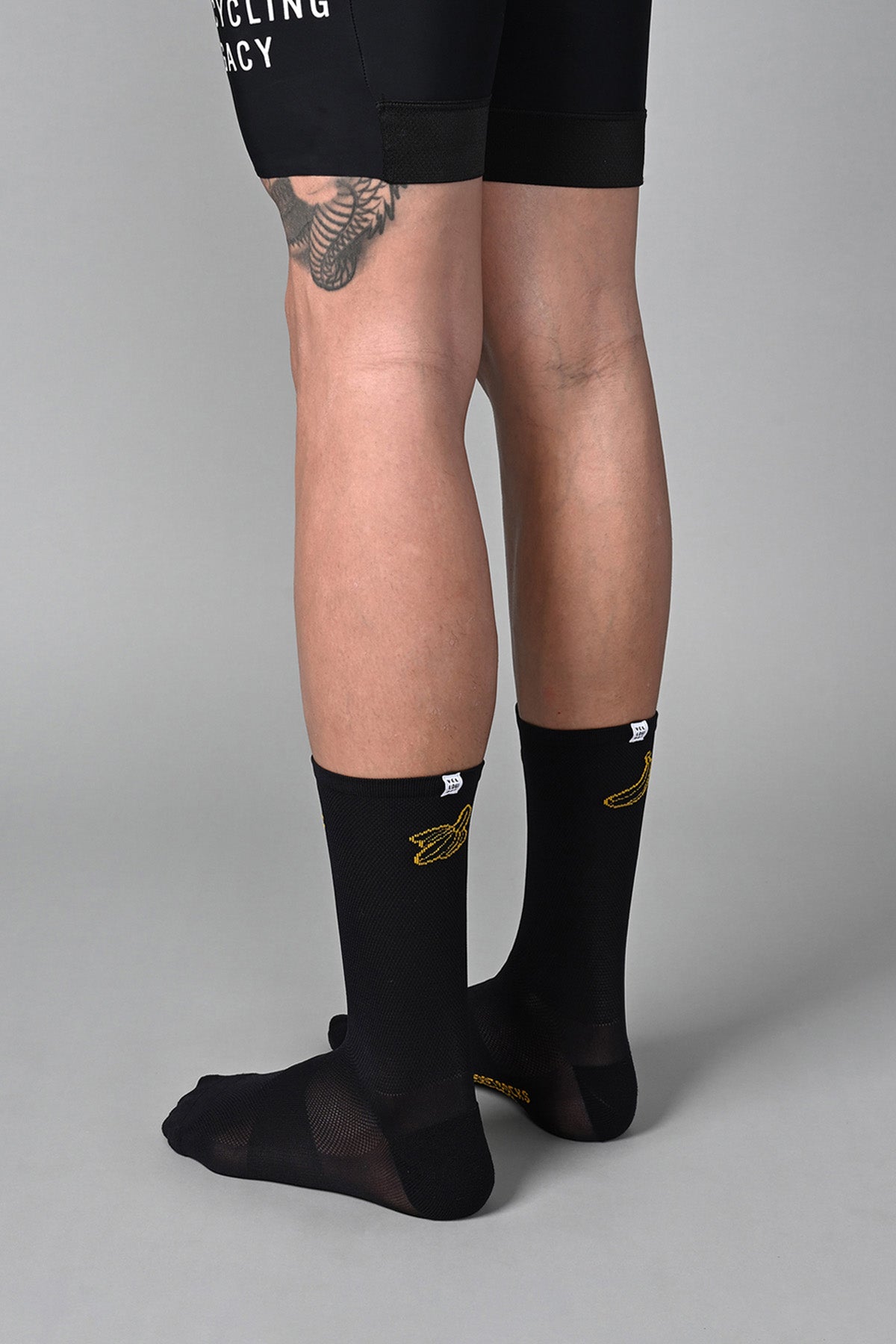 COOL BANANAS - BLACK REAR SIDE | BEST CYCLING SOCKS