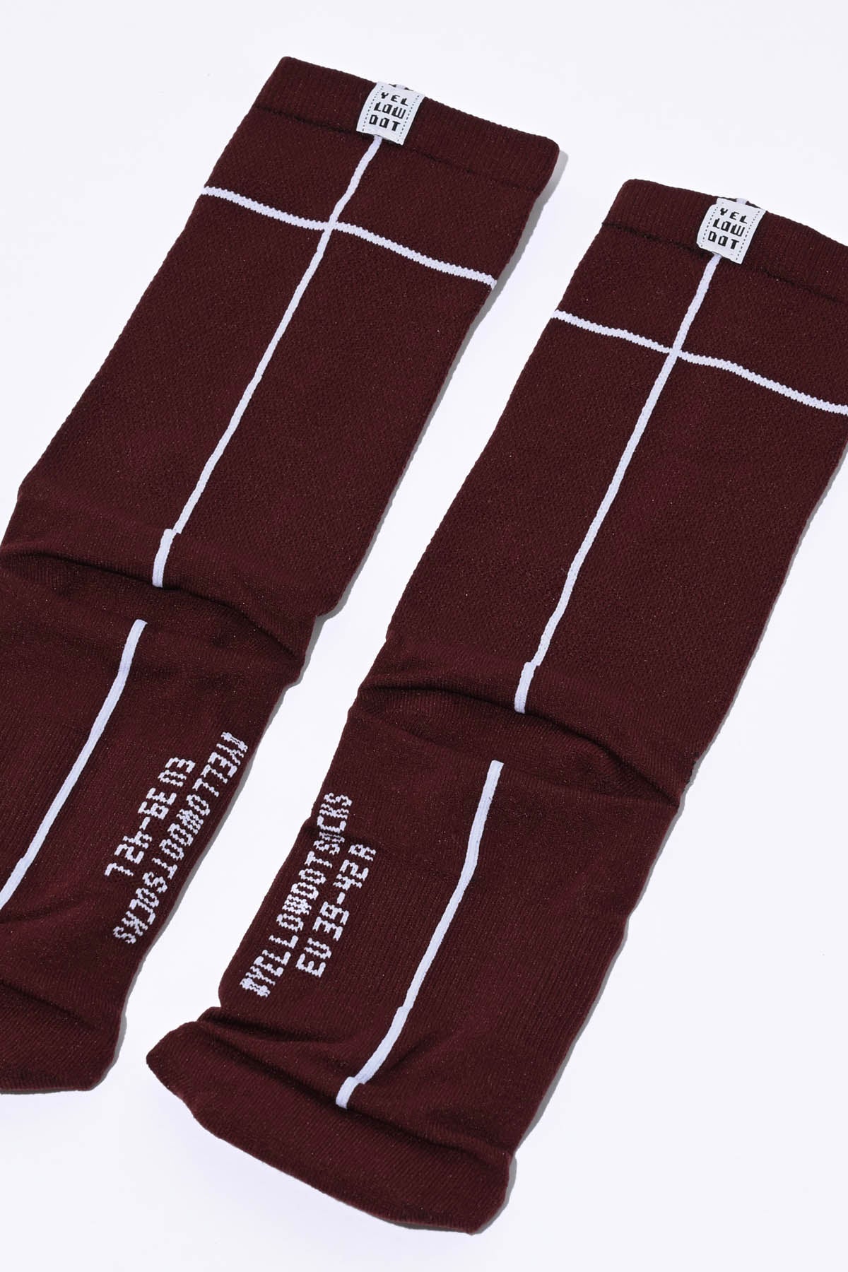 CROSSLINE - BURGUNDY PACKSHOT | BEST CYCLING SOCKS