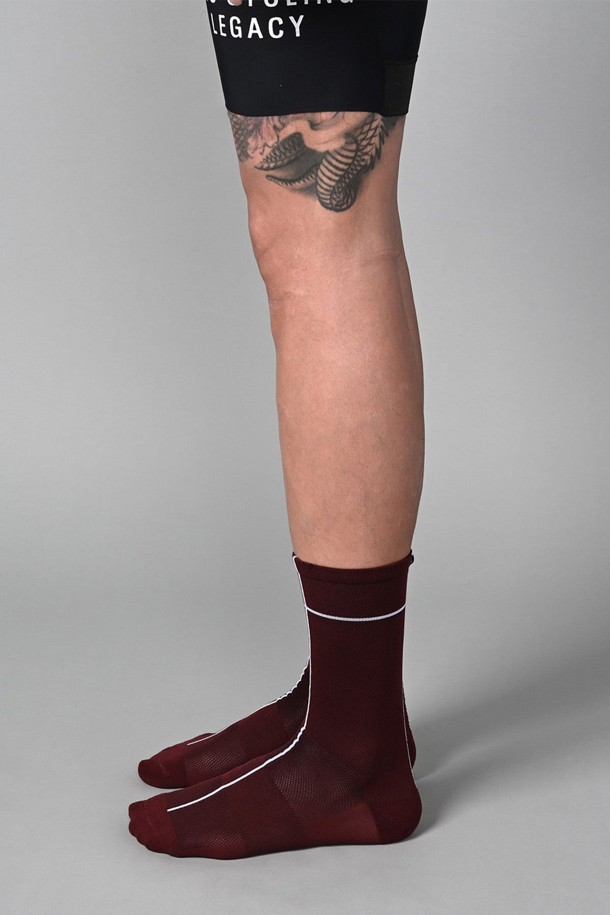 CROSSLINE - BURGUNDY SIDE | BEST CYCLING SOCKS