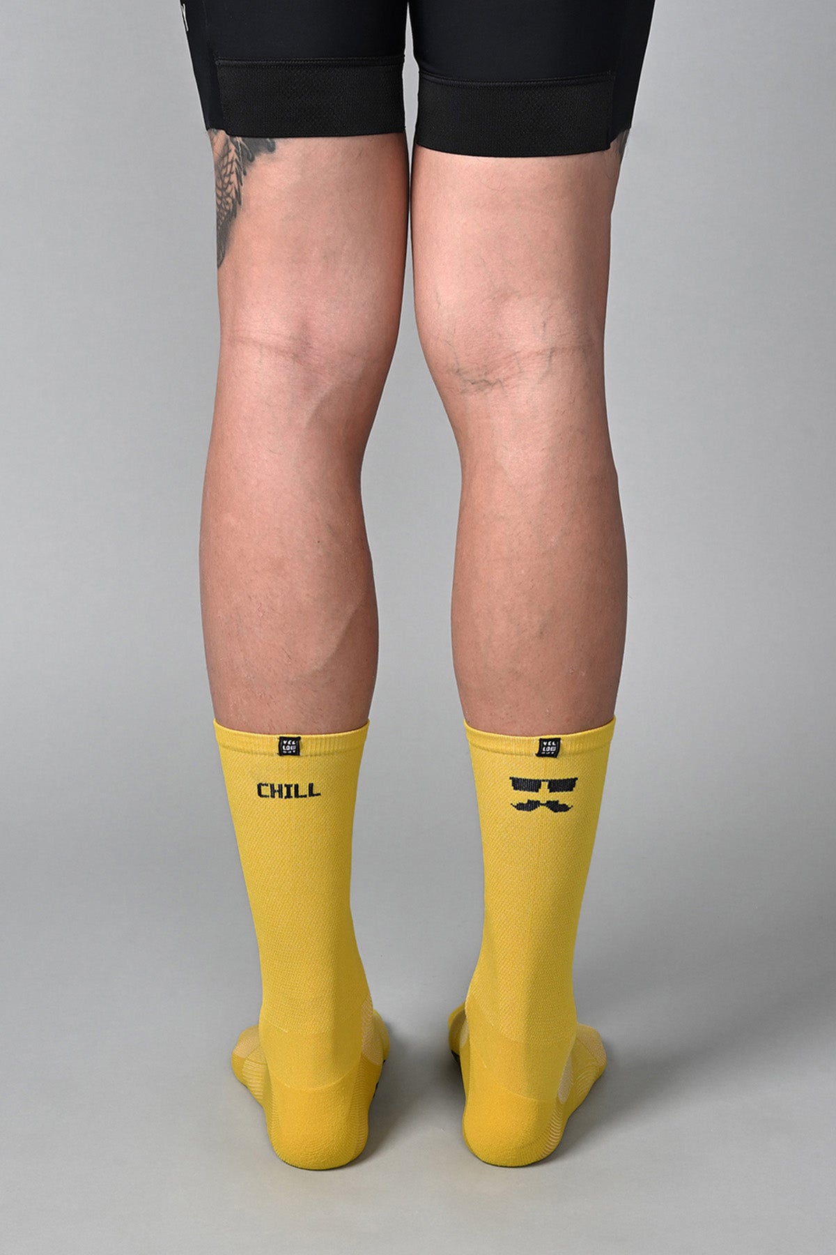 CHILL BRO - MUSTARD YELLOW REAR | BEST CYCLING SOCKS