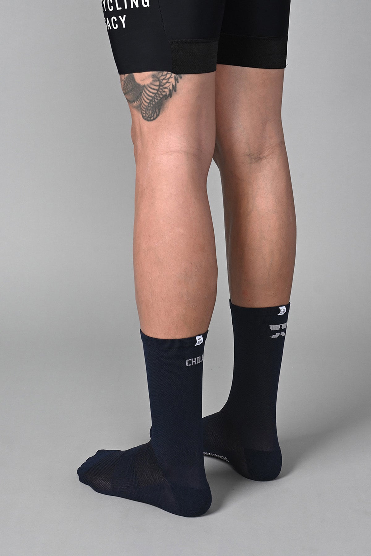 CHILL BRO - NAVY REAR SIDE | BEST CYCLING SOCKS