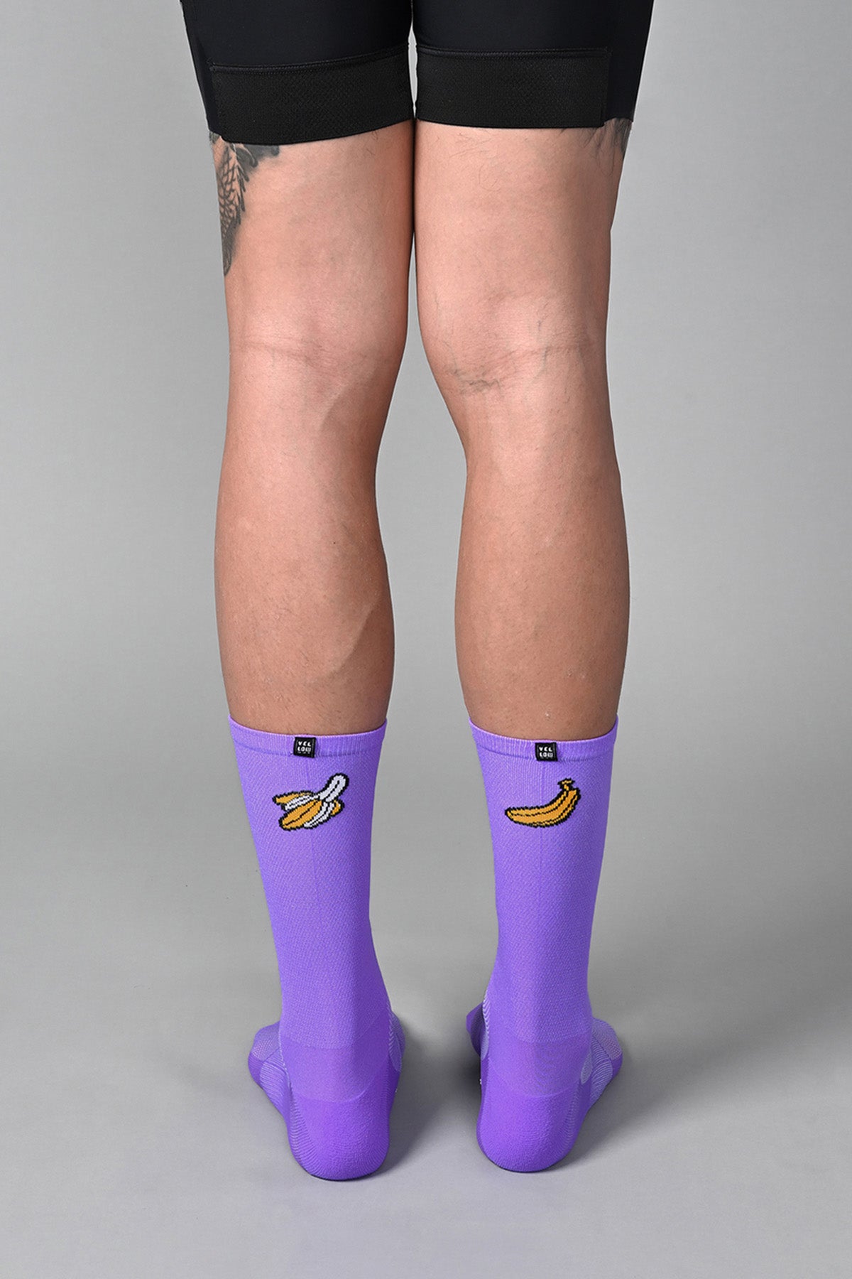 COOL BANANAS - PURPLE REAR | BEST CYCLING SOCKS
