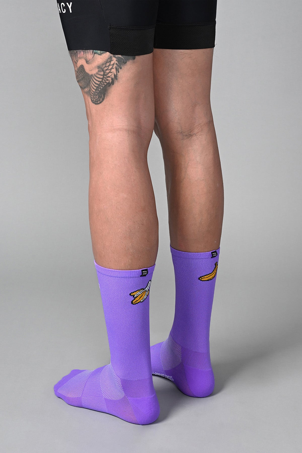 COOL BANANAS - PURPLE REAR SIDE | BEST CYCLING SOCKS