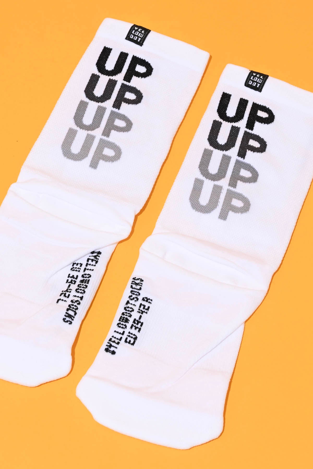 UPUPUP - WHITE PACKSHOT | BEST CYCLING SOCKS