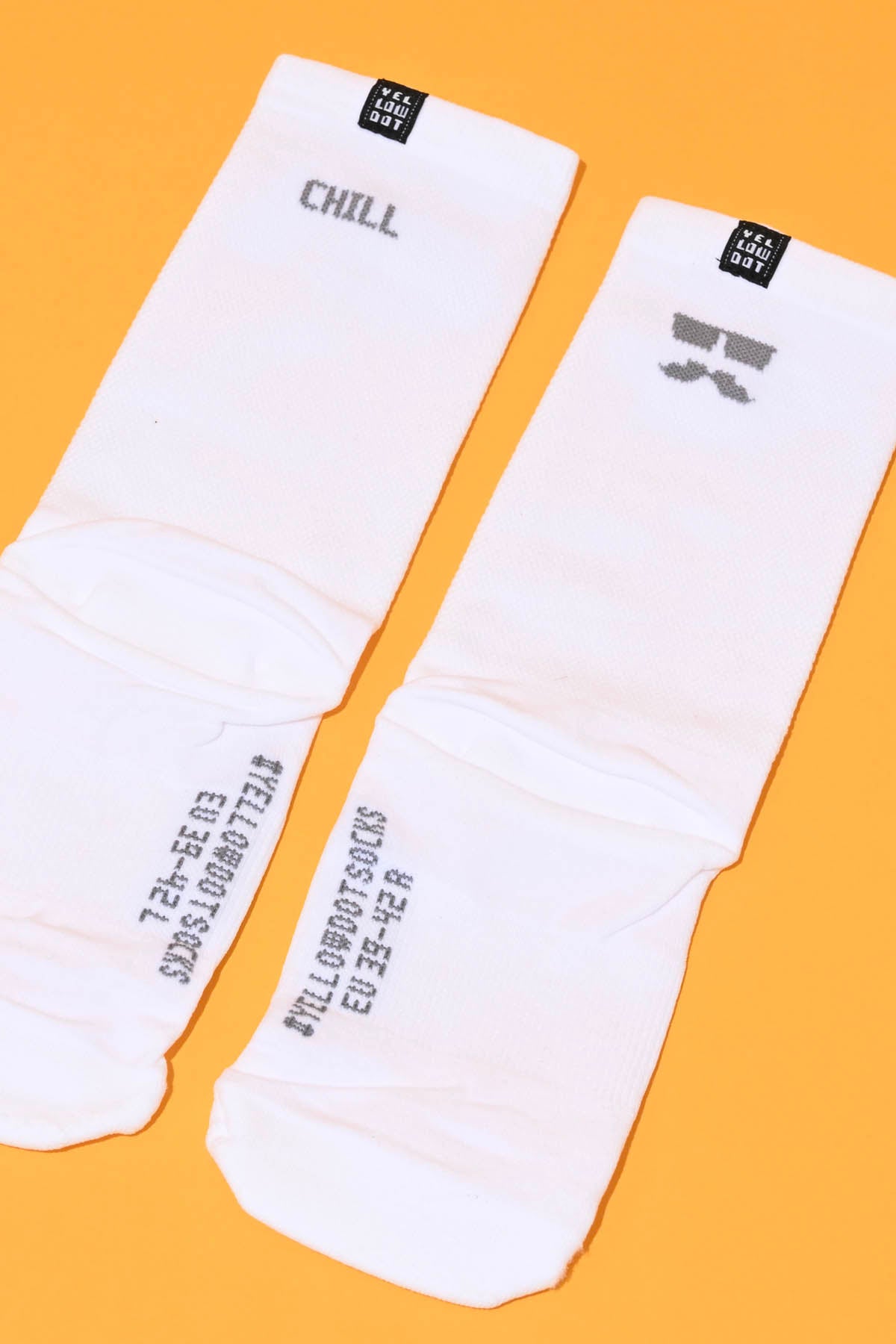 CHILL BRO - WHITE PACKSHOT | BEST CYCLING SOCKS