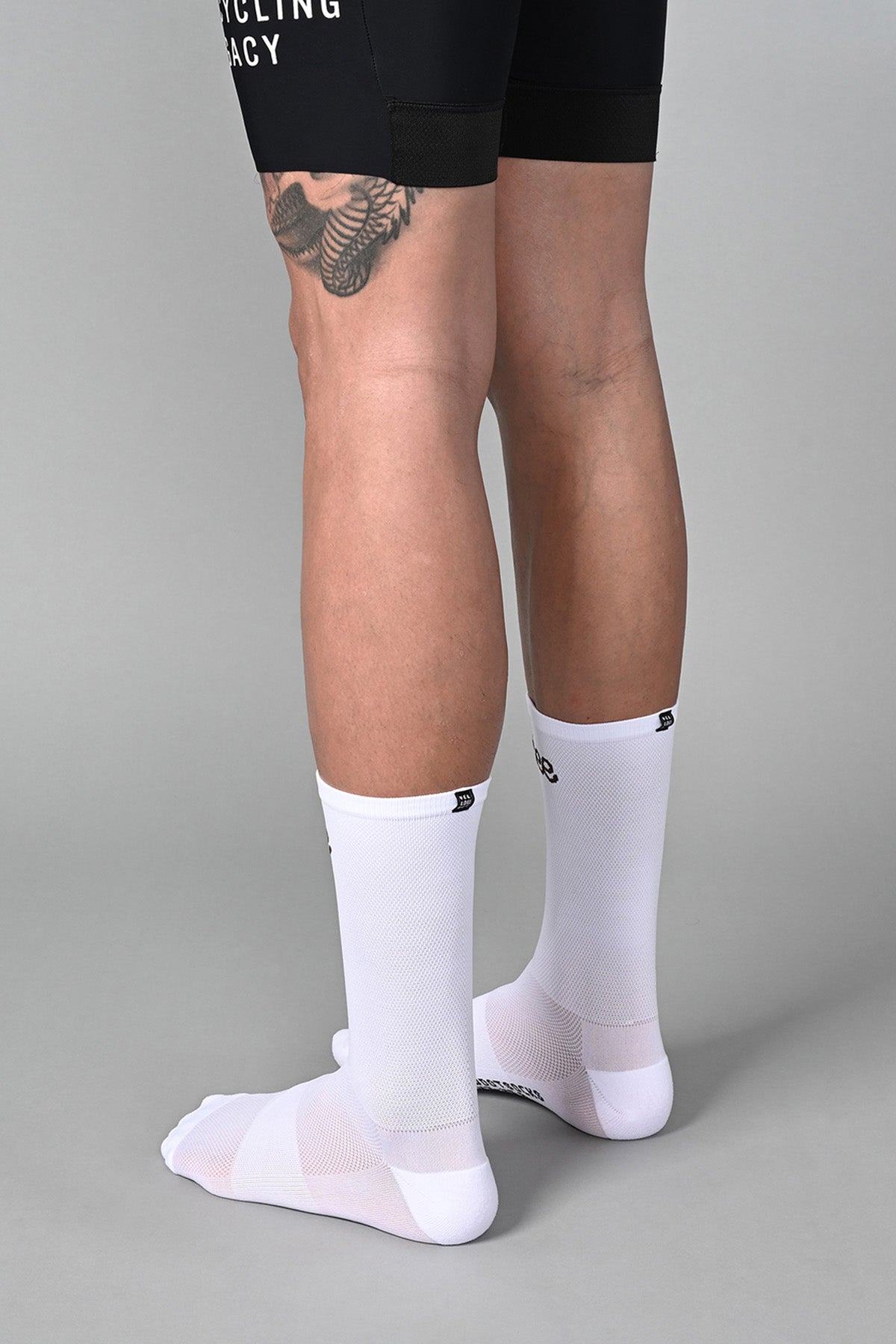 COFFEE RIDE - WHITE REAR SIDE | BEST CYCLING SOCKS