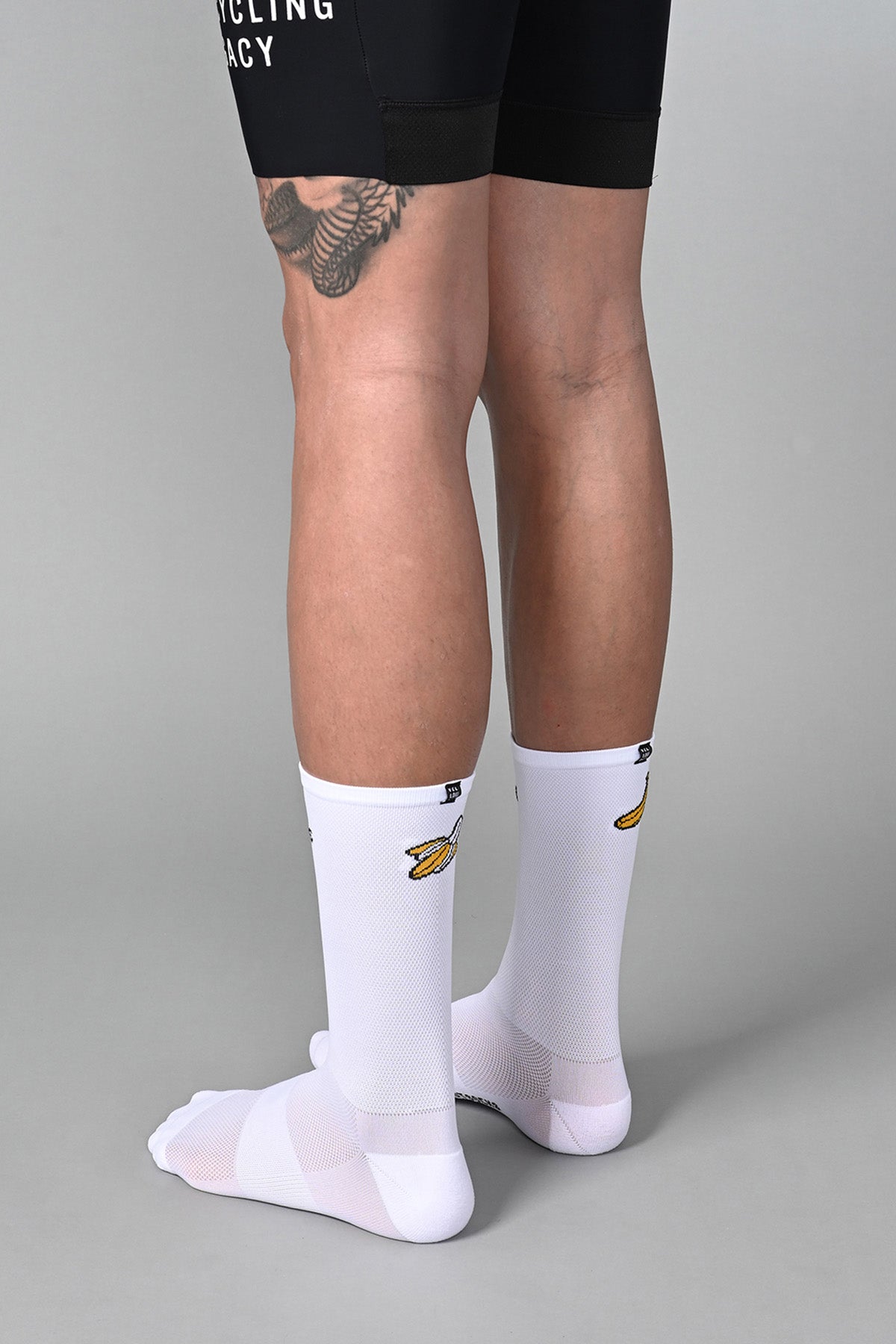 COOL BANANAS - WHITE REAR SIDE | BEST CYCLING SOCKS
