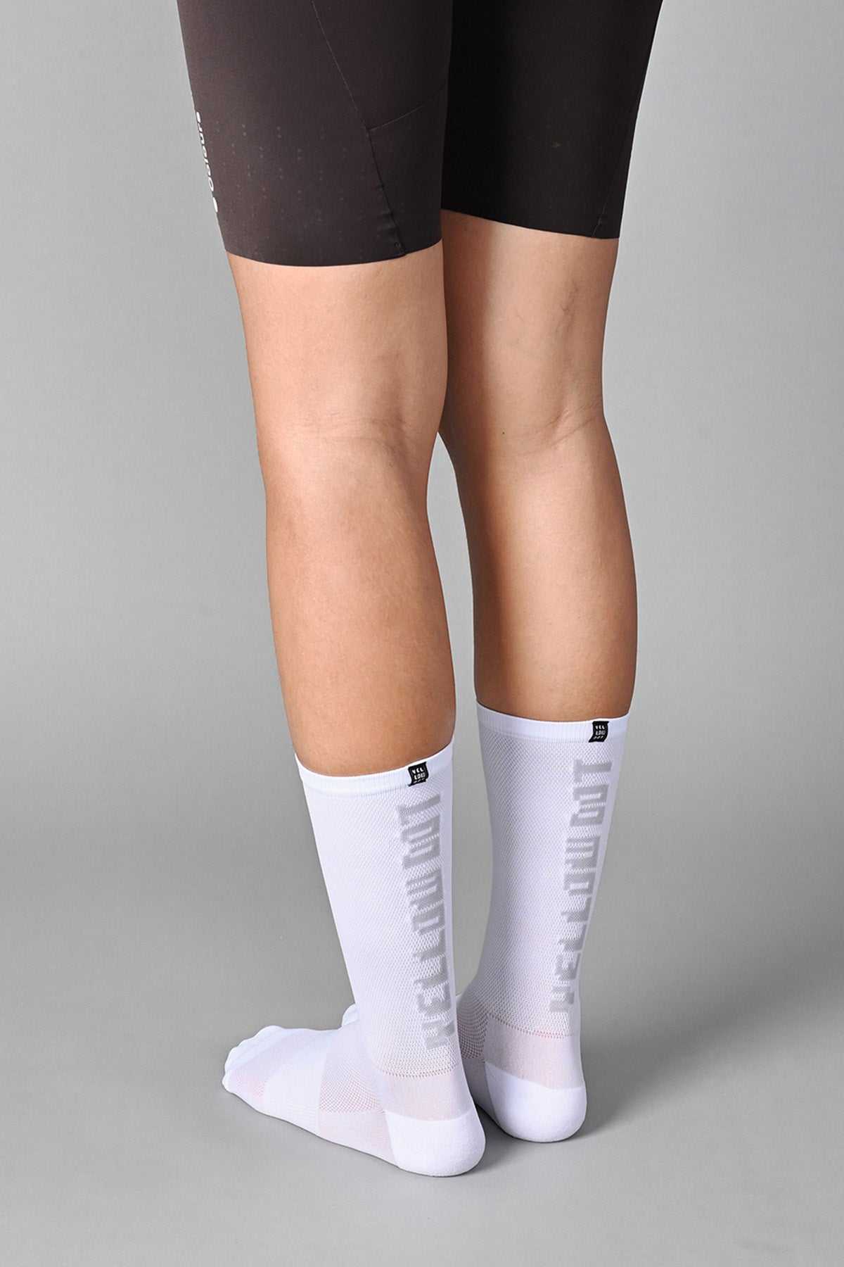 STEALTH - WHITE REAR SIDE | BEST CYCLING SOCKS