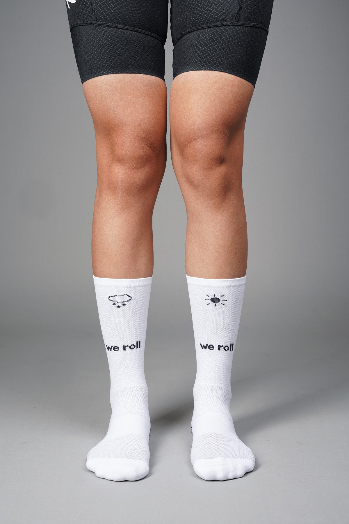 WE ROLL - WHITE FRONT | BEST CYCLING SOCKS
