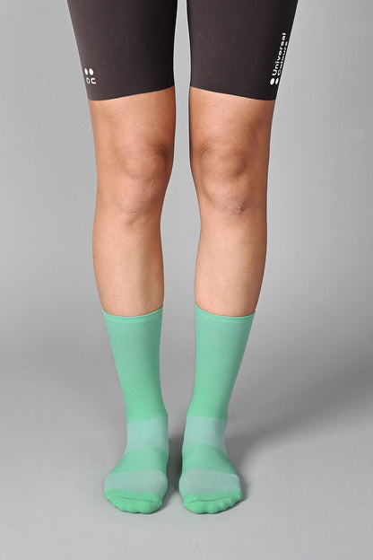 STEALTH - ANDROID GREEN FRONT | BEST CYCLING SOCKS
