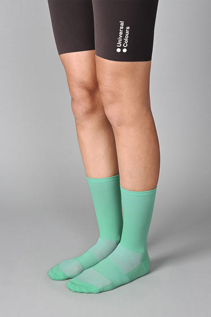 STEALTH - ANDROID GREEN FRONT SIDE | BEST CYCLING SOCKS