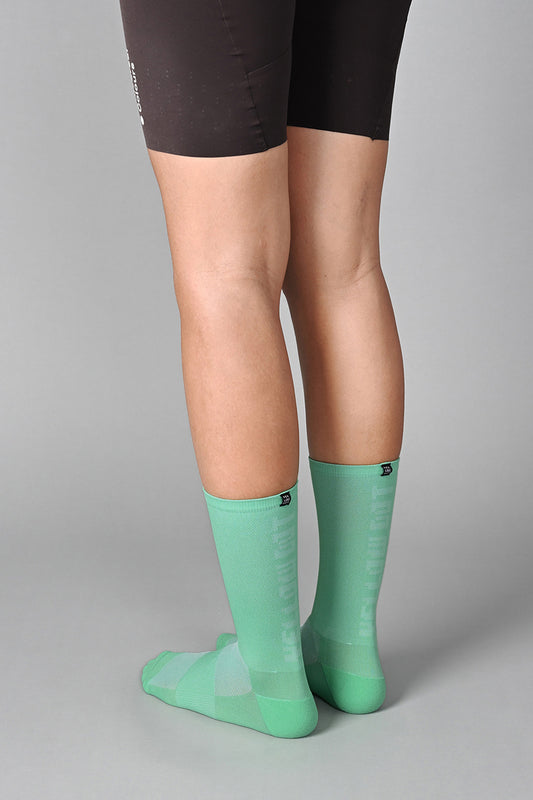 STEALTH - ANDROID GREEN REAR SIDE | BEST CYCLING SOCKS