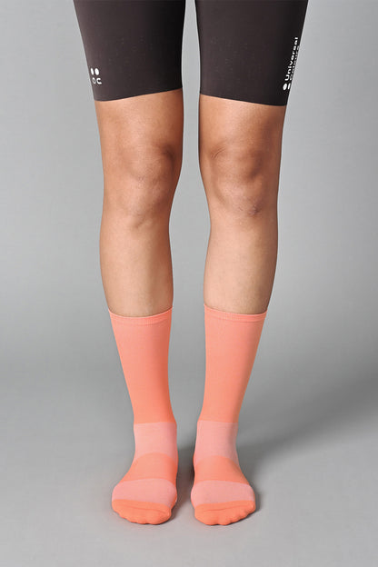 STEALTH - ATOMIC TANGERINE FRONT | BEST CYCLING SOCKS