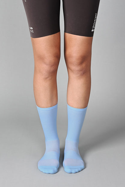 STEALTH - BABY BLUE FRONT | BEST CYCLING SOCKS