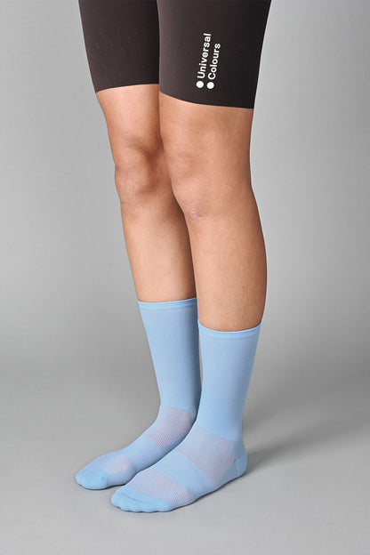 STEALTH - BABY BLUE FRONT SIDE | BEST CYCLING SOCKS