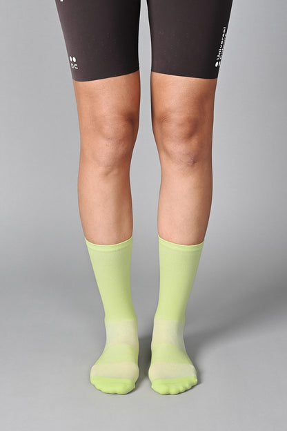 STEALTH - BITTER LIME FRONT | BEST CYCLING SOCKS