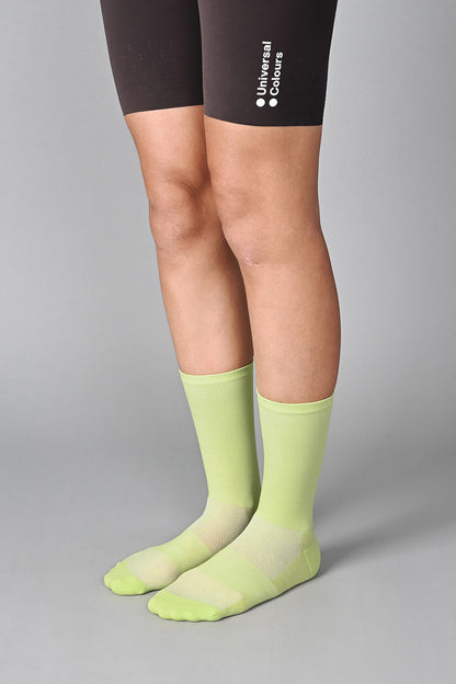 STEALTH - BITTER LIME FRONT SIDE | BEST CYCLING SOCKS