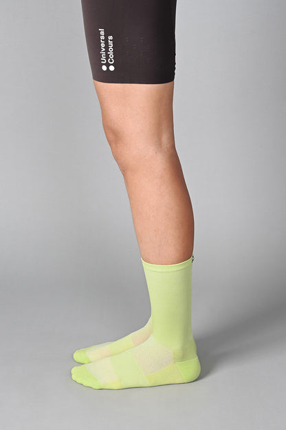 STEALTH - BITTER LIME SIDE | BEST CYCLING SOCKS