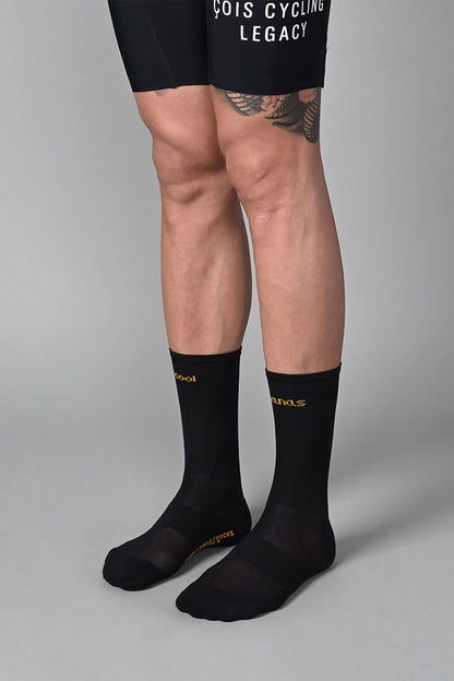 COOL BANANAS - BLACK FRONT SIDE | BEST CYCLING SOCKS