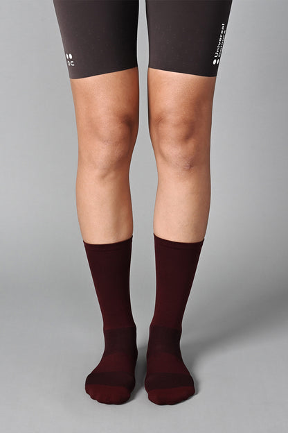 STEALTH - BURGUNDY FRONT | BEST CYCLING SOCKS