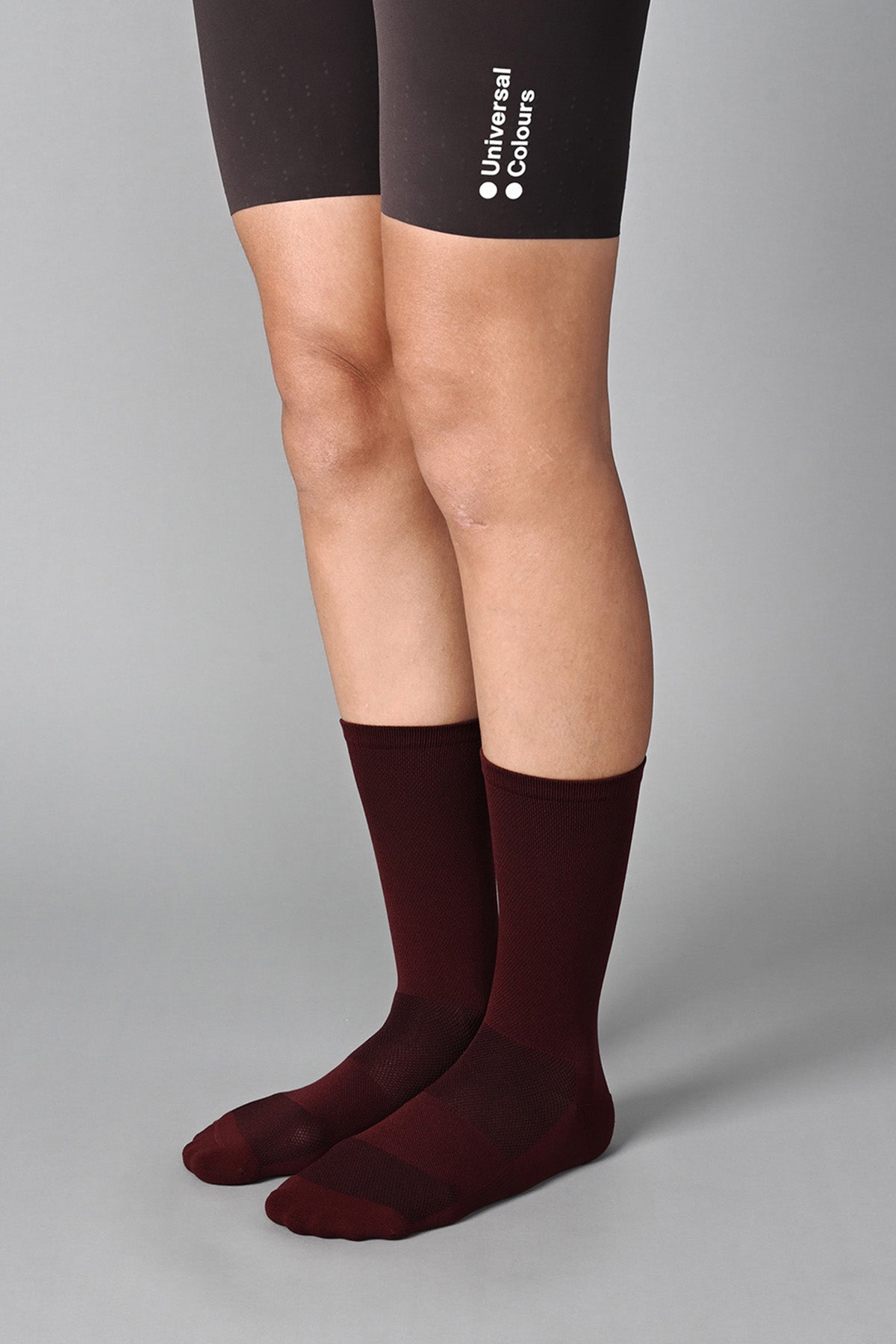 STEALTH - BURGUNDY FRONT SIDE | BEST CYCLING SOCKS