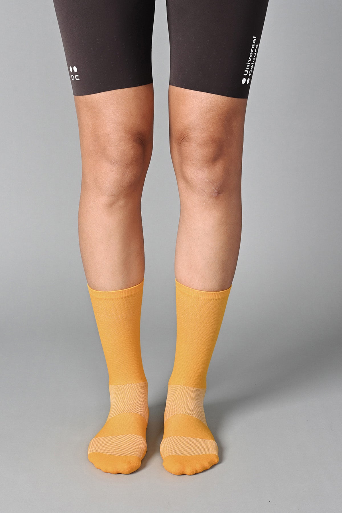 STEALTH - BURNT YELLOW FRONT | BEST CYCLING SOCKS