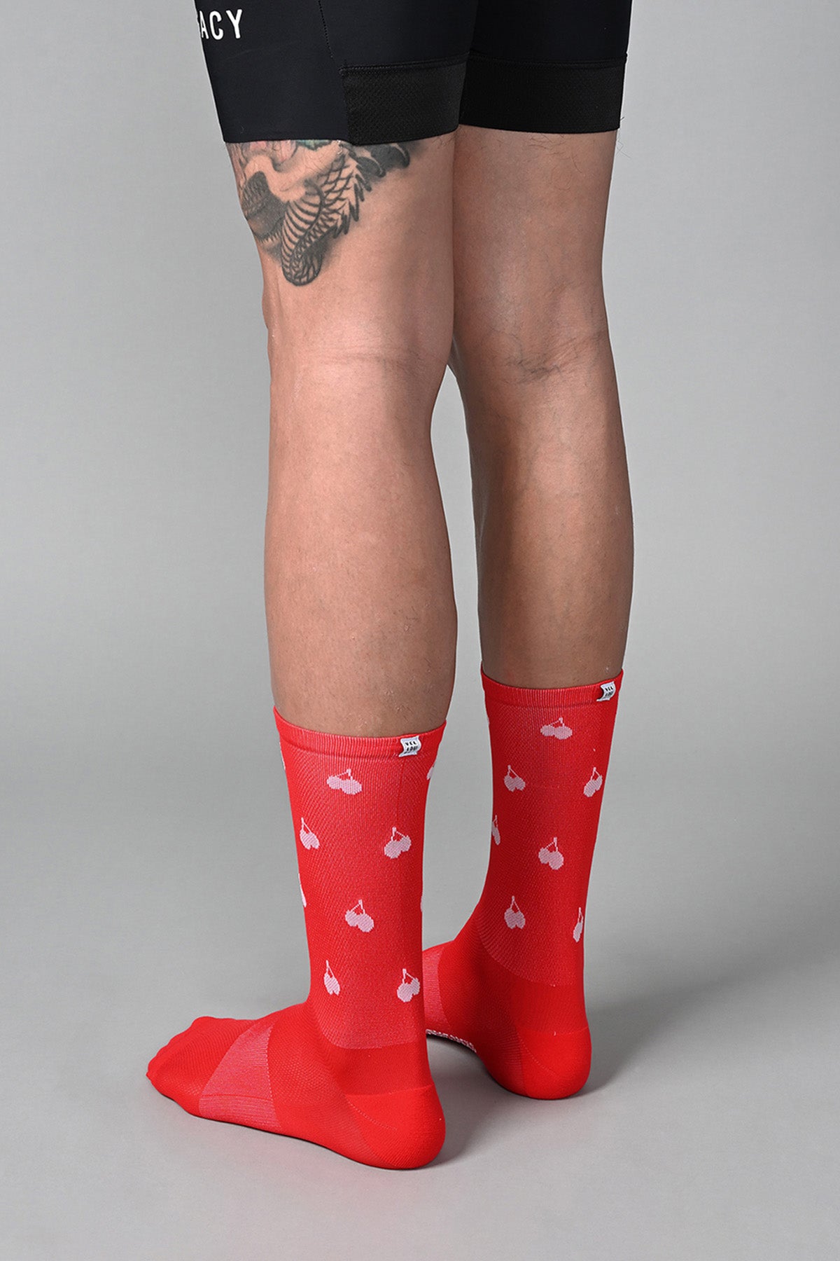 CHERRY - CANDY APPLE RED REAR SIDE | BEST CYCLING SOCKS