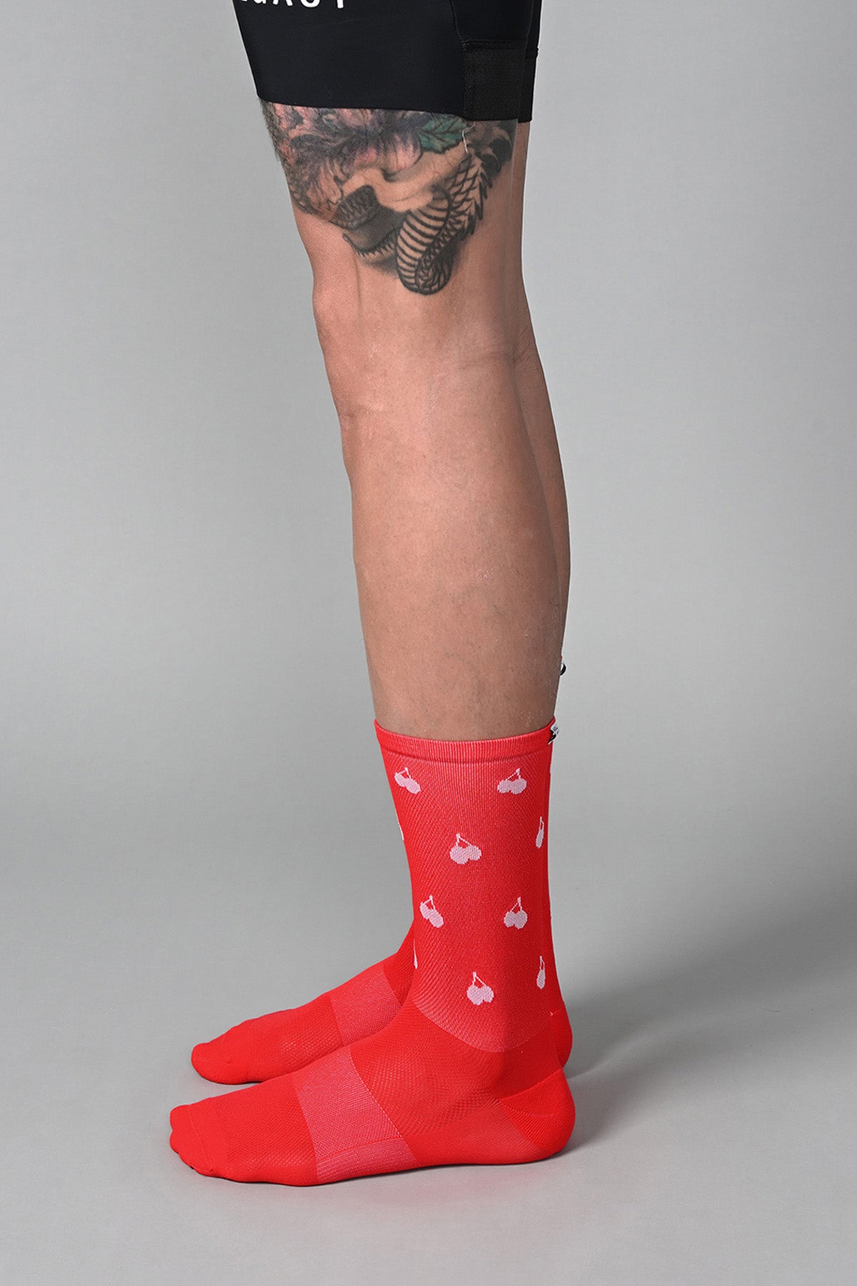 CHERRY - CANDY APPLE RED SIDE | BEST CYCLING SOCKS