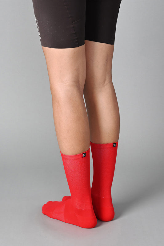 STEALTH - CANDY APPLE RED REAR SIDE | BEST CYCLING SOCKS
