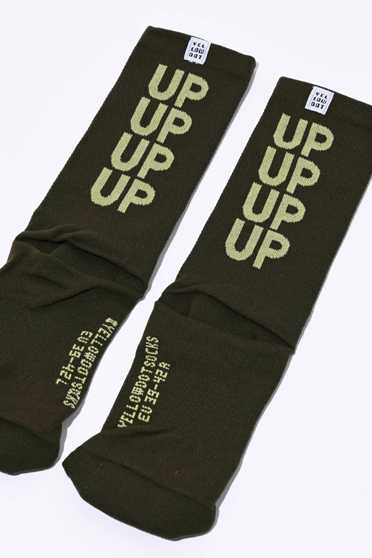 UPUPUP - DARK OLIVE | BEST CYCLING SOCKS – YELLOW DOT SOCKS