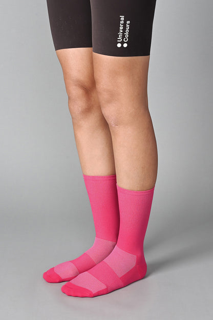 STEALTH - DEEP PINK FRONT SIDE | BEST CYCLING SOCKS