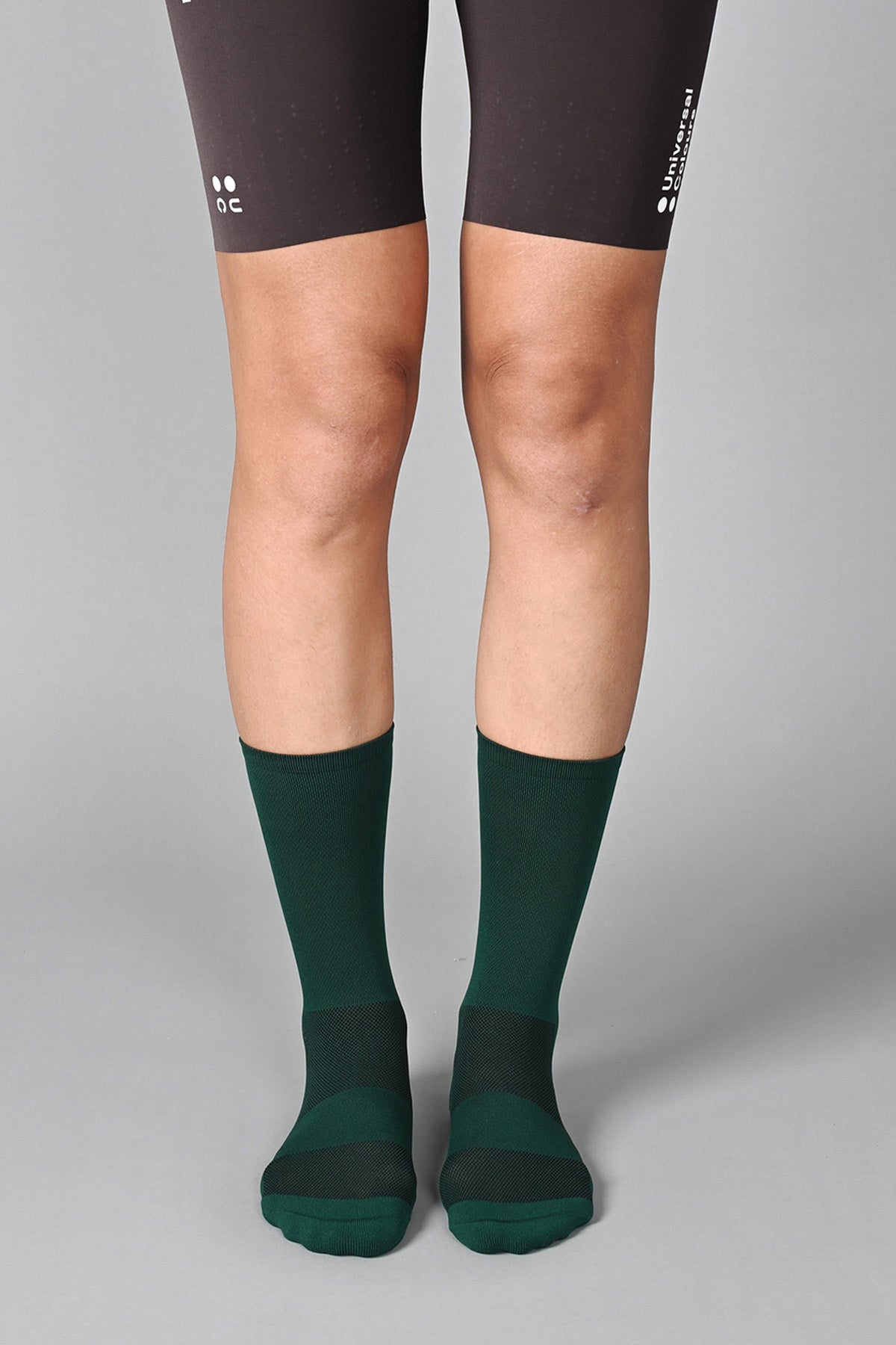 STEALTH - ENGLISH GREEN FRONT | BEST CYCLING SOCKS