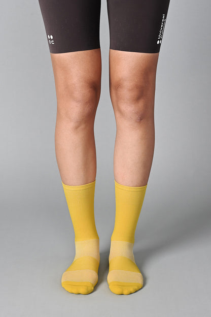 STEALTH - MUSTARD YELLOW FRONT | BEST CYCLING SOCKS