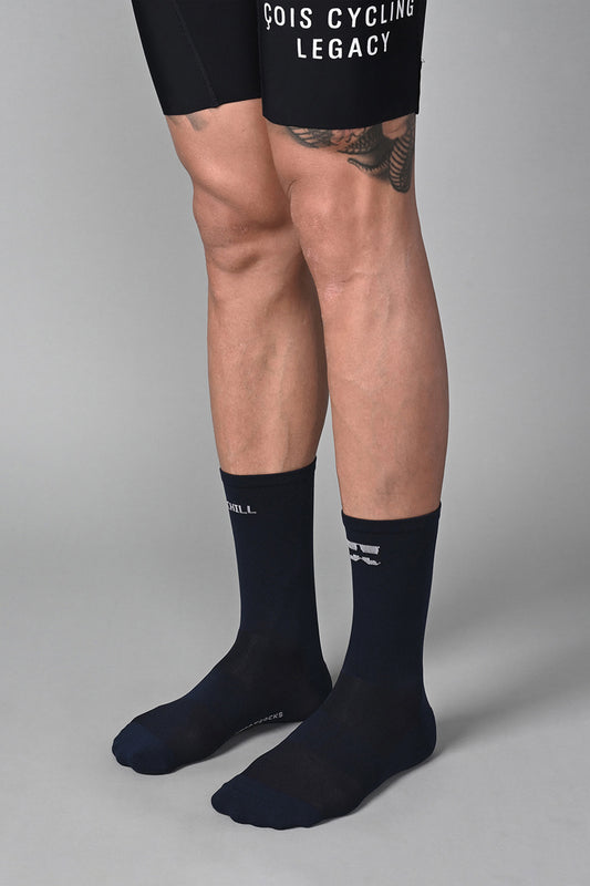 CHILL BRO - NAVY FRONT SIDE | BEST CYCLING SOCKS