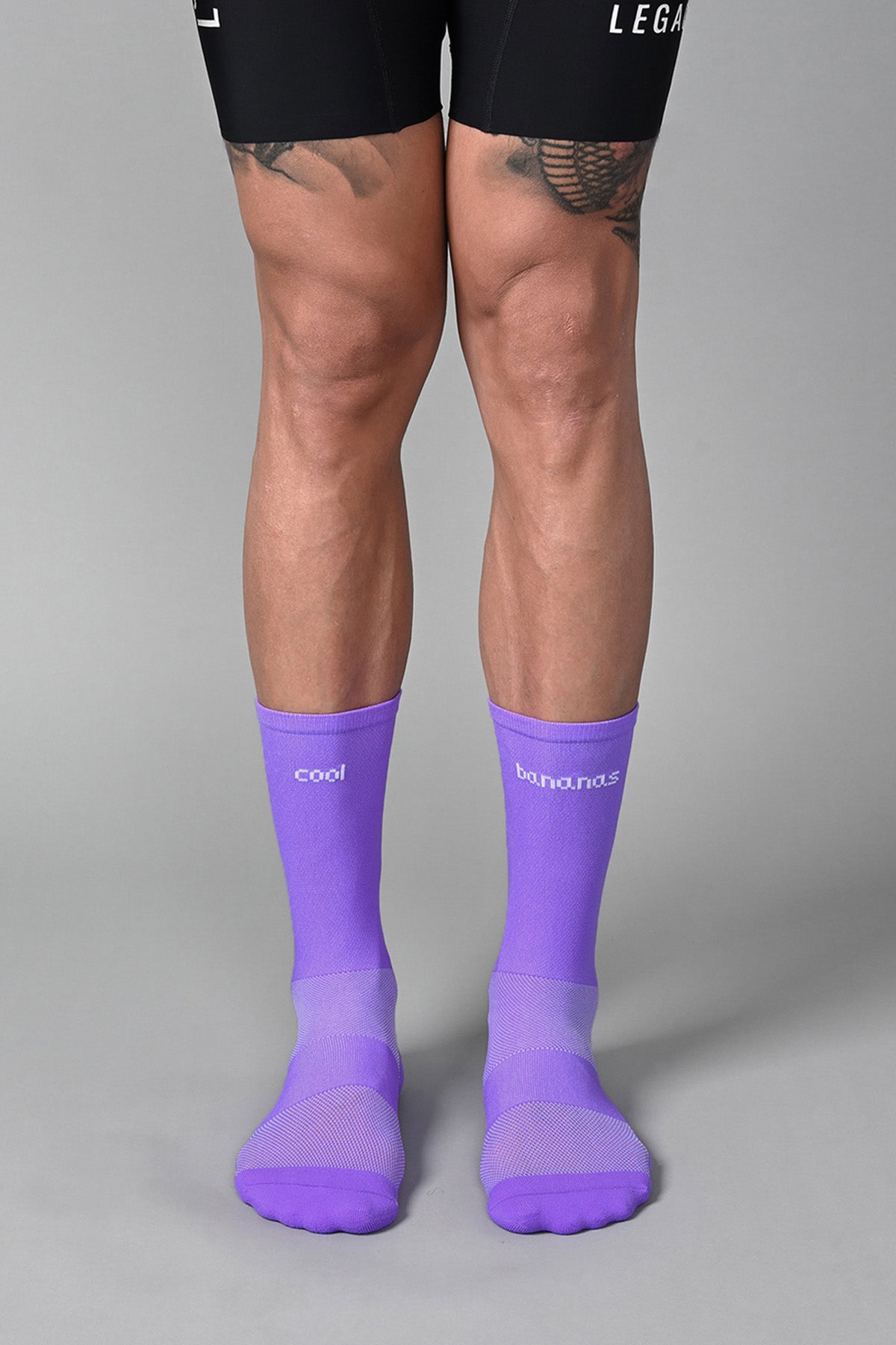 COOL BANANAS - PURPLE FRONT | BEST CYCLING SOCKS
