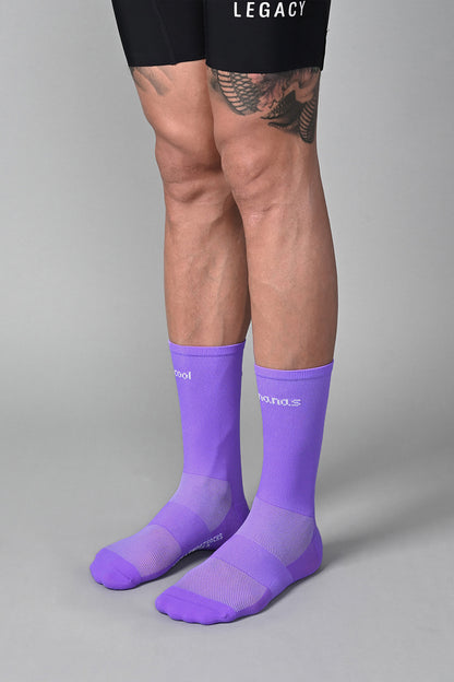 COOL BANANAS - PURPLE FRONT SIDE | BEST CYCLING SOCKS