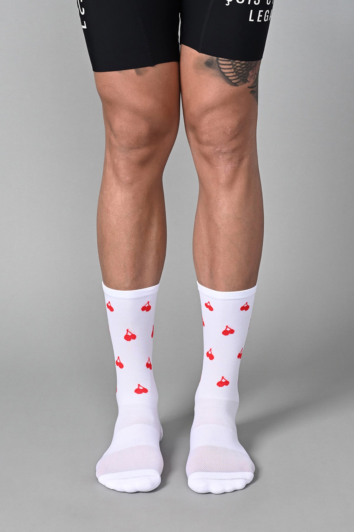 CHERRY - WHITE FRONT | BEST CYCLING SOCKS