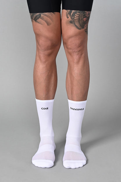 COOL BANANAS - WHITE FRONT | BEST CYCLING SOCKS