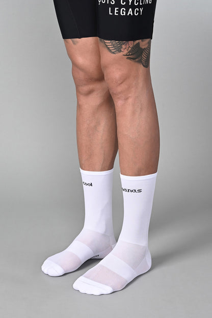 COOL BANANAS - WHITE FRONT SIDE | BEST CYCLING SOCKS