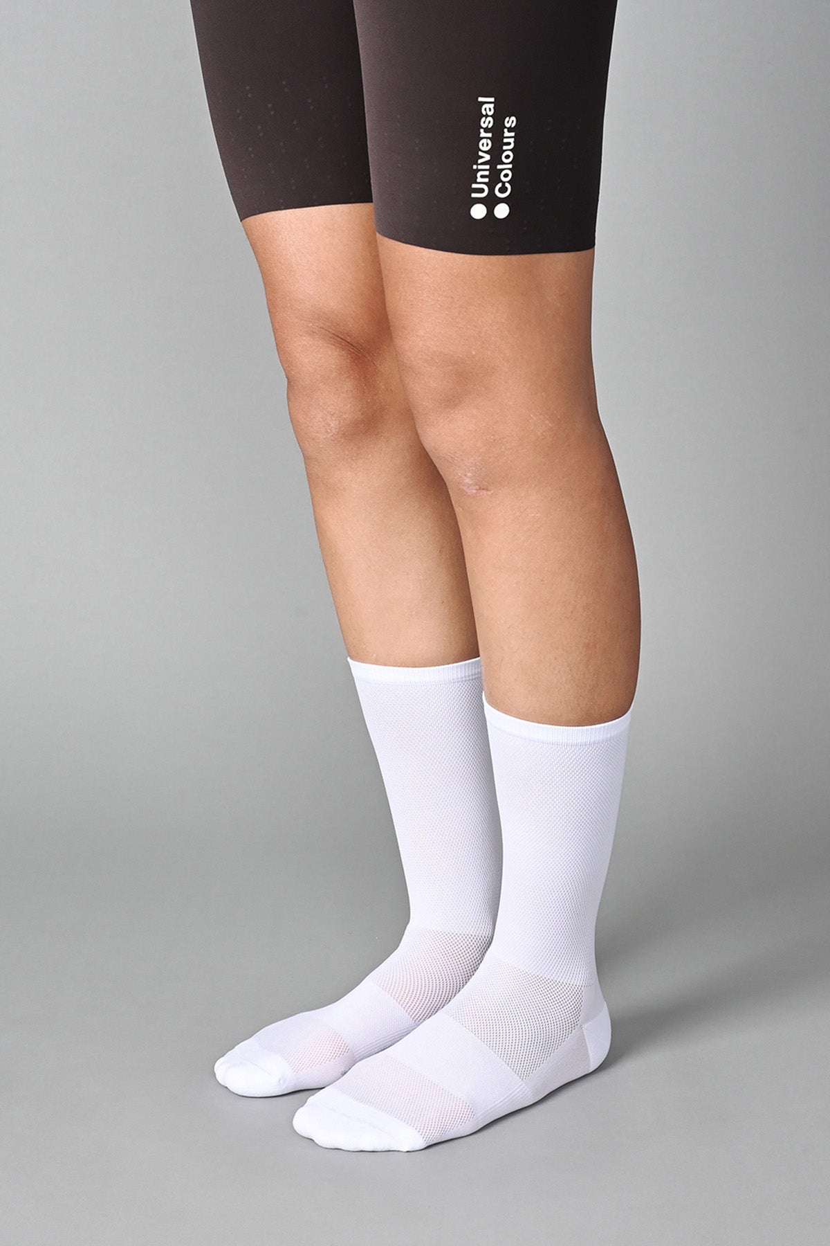 STEALTH - WHITE FRONT SIDE | BEST CYCLING SOCKS